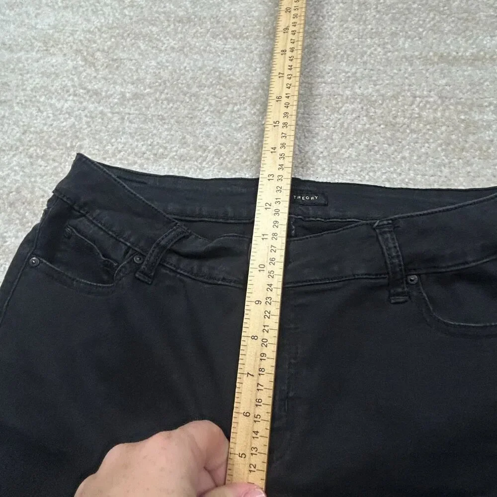 Truth + Theory Womens Black Skinny Jeans Stretch 28 Inseam fabric